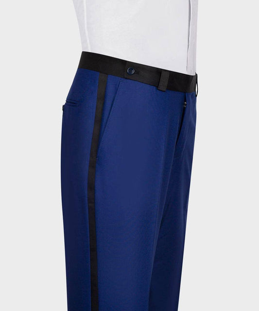 Blue smart tuxedo suit