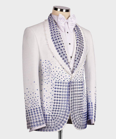 Majesty boutique blazer with blue pattern 
