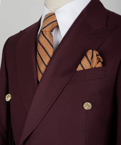 Double Breasted black-brown Men suit