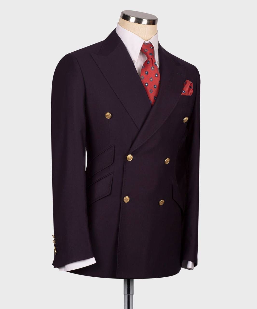 Double Breasted Navy Men suit