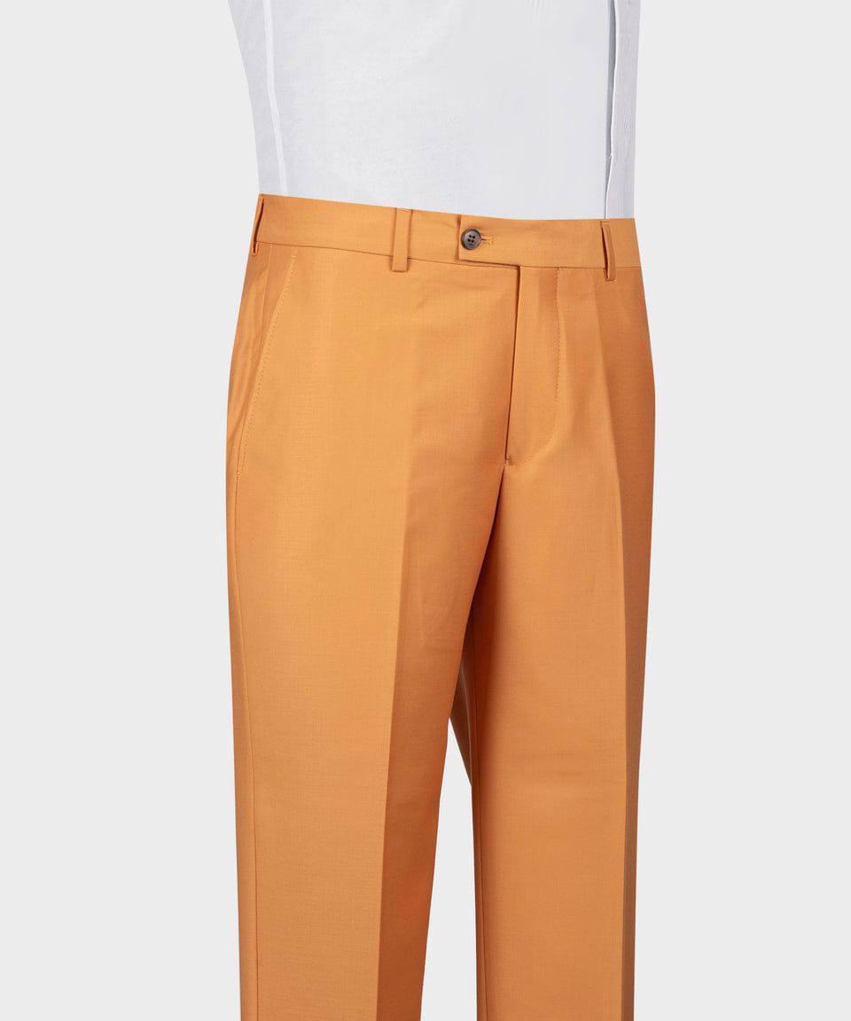 Double Breasted orange Men suit