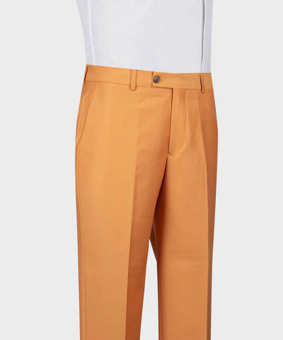 Double Breasted orange Men suit