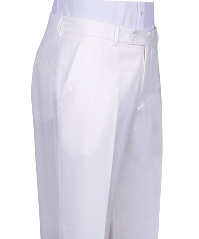White dress pants with a white shirt on a white background