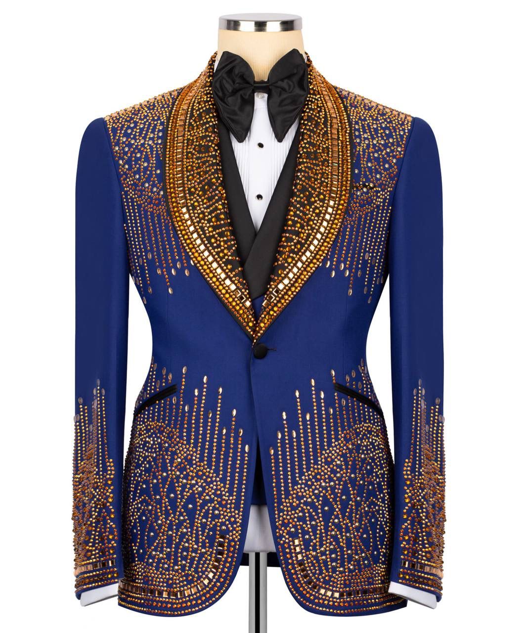majesty Boutique Blue blazer with gold embellishments 